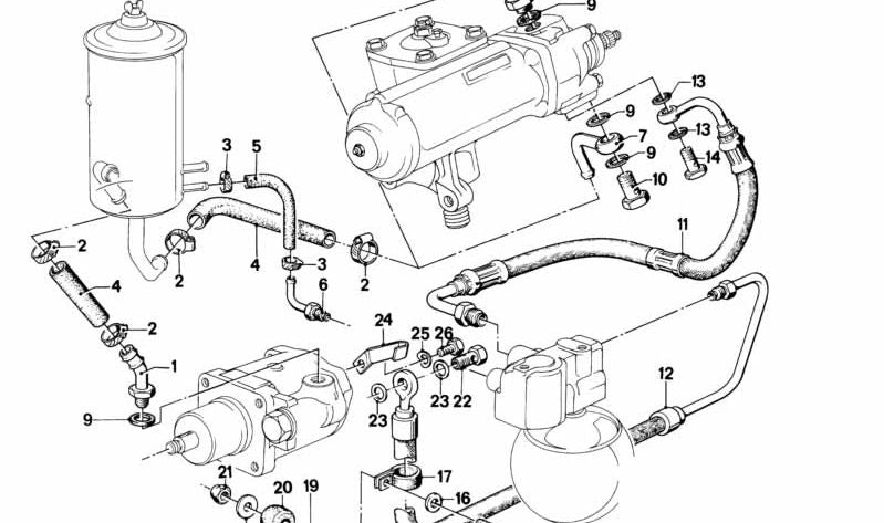 Tubo de Presión para BMW Serie 7 E23 (OEM 32411118567). Original BMW