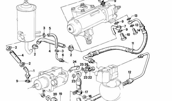 Tubo de Presión para BMW Serie 7 E23 (OEM 32411118567). Original BMW