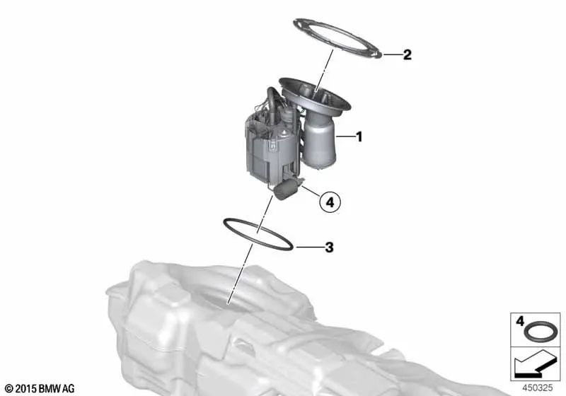 Unidad de suministro para BMW F20N, F21N, F22, F22N, F23, F23N, F30N, F31N, F34N, F32, F32N, F33, F33N, F36, F36N (OEM 16117344066). Original BMW.