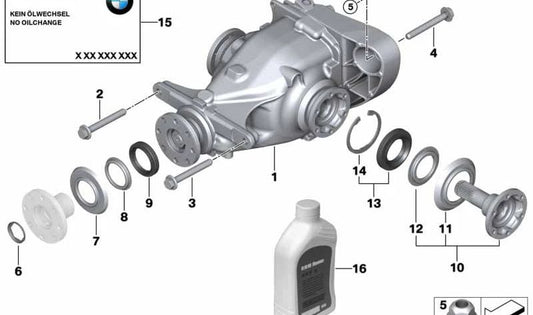 Différentiel arrière OEM 33107524317 pour BMW E87, E90, E91, E92. BMW d'origine