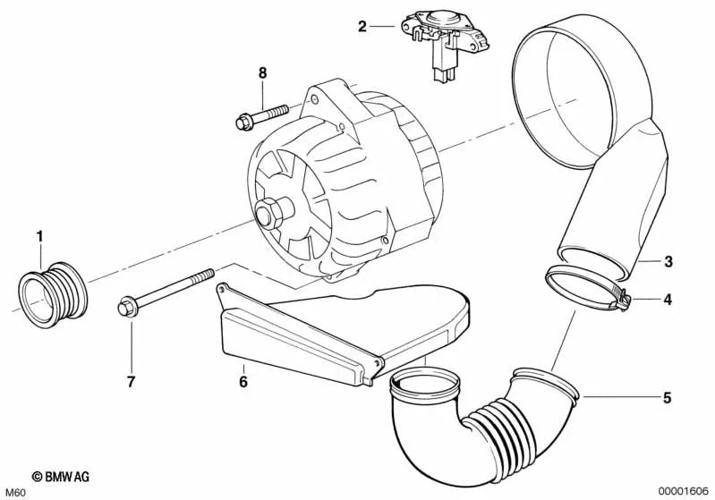 Polea del Generador para BMW Serie 5 E34, Serie 7 E32, E38, Serie 8 E31 (OEM 12311733782). Original BMW.