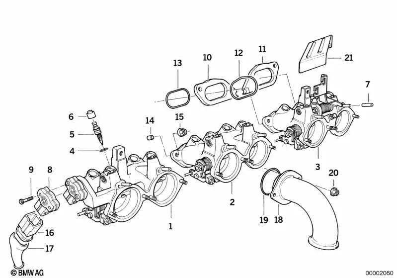 Cubierta para BMW E36 (OEM 13541405382). Original BMW.