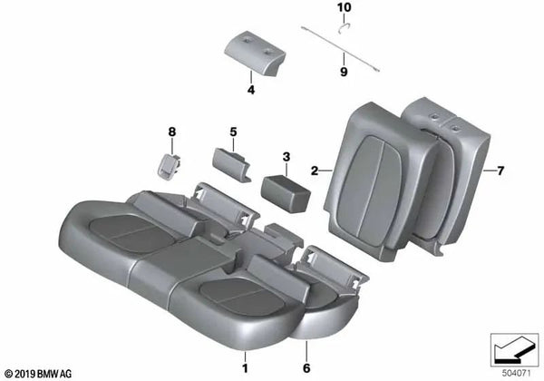 Funda Básica de Asiento de Tela para BMW Serie 2 F45, F45N, X1 F48, F48N, X2 F39 (OEM 52207375685). Original BMW