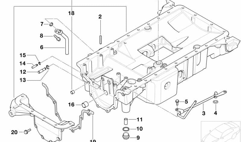 Bearing bolt for BMW E52 (OEM 11137831665). Original BMW