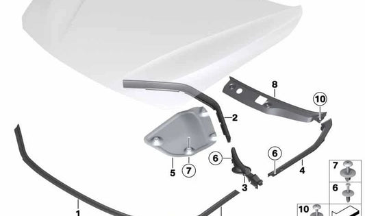 Protector solar derecho para BMW Serie 3 F34, F34N (OEM 51767295008). Original BMW