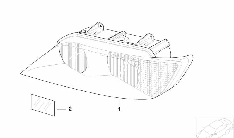 Faro Izquierdo, Intermitente Blanco para BMW 63122493725 (OEM 63122493725). Original BMW