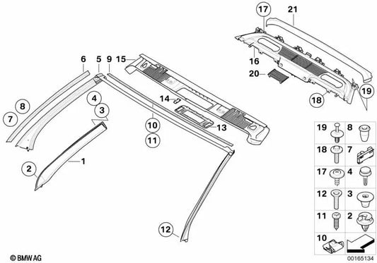 Tapa de Liberación de Emergencia para BMW E64, E64N (OEM 51467111780). Original BMW