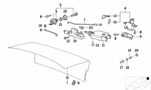 Tie rod for BMW 5 Series E34 (OEM 51241946132). Original BMW