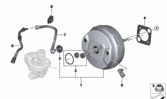 OEM Vakuumrohr 11668668486 für BMW G30, G31, G38. Original BMW