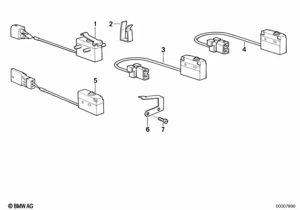 Palanca de accionamiento para BMW E30 (OEM 61311394433). Original BMW