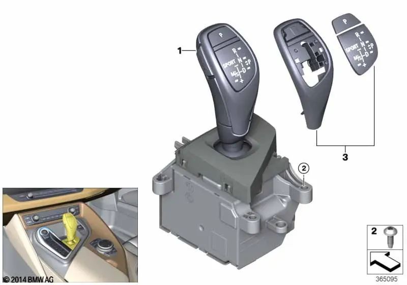 Interruptor de cambio de marchas para BMW I12, I12N, I15 (OEM 61317950409). Original BMW.