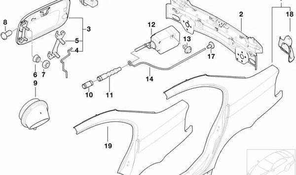 Faro trasero izquierdo para BMW Serie 3 E46 (OEM 41217021955). Original BMW.