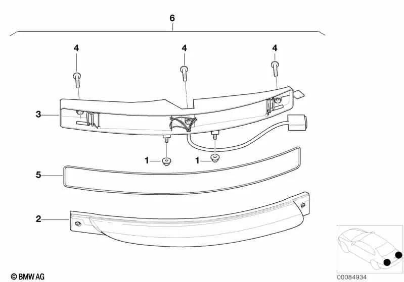 Right tail light for BMW Z8 E52 (OEM 63214859158). Original BMW