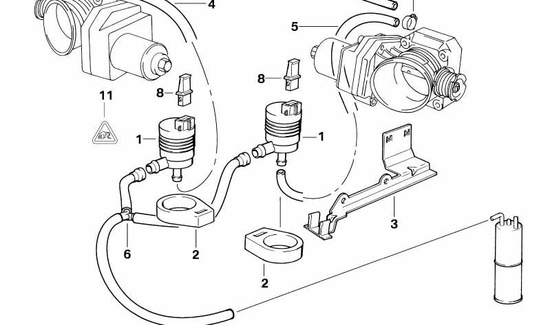 Conector de distribución para BMW E31 (OEM 13901741927). Original BMW