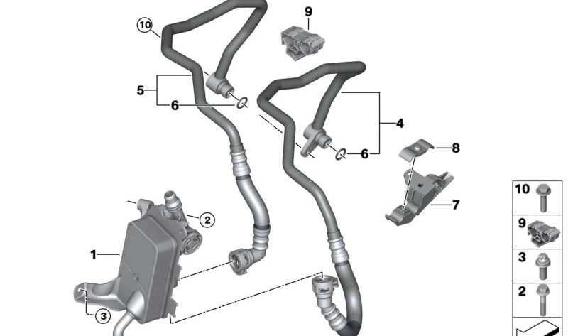 Kantenclip für BMW 5er G60, G61, 7er G70, X3 G45, X5 G05N, X6 G06N, X7 G07N (OEM 17227926315). Original BMW