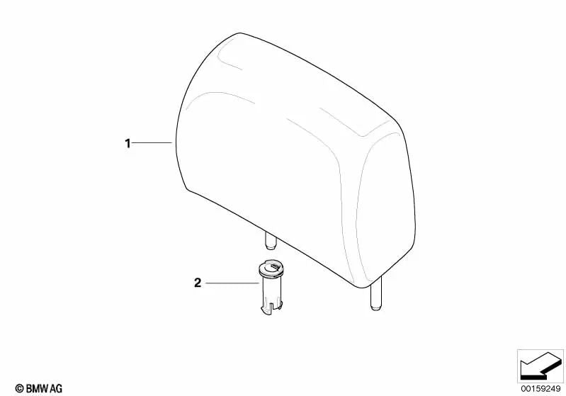 Reposacabezas de cuero para BMW Serie 3 E93N (OEM 52207259219). Original BMW