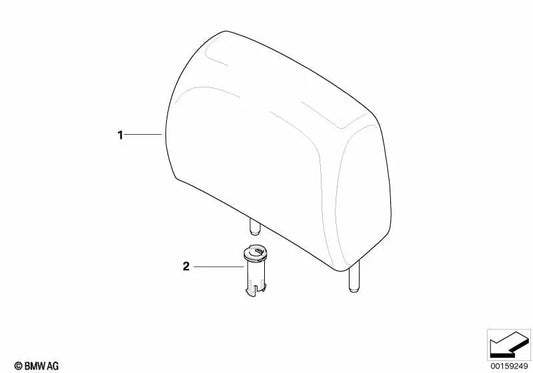 Reposacabezas de cuero para BMW Serie 3 E93N (OEM 52207259219). Original BMW