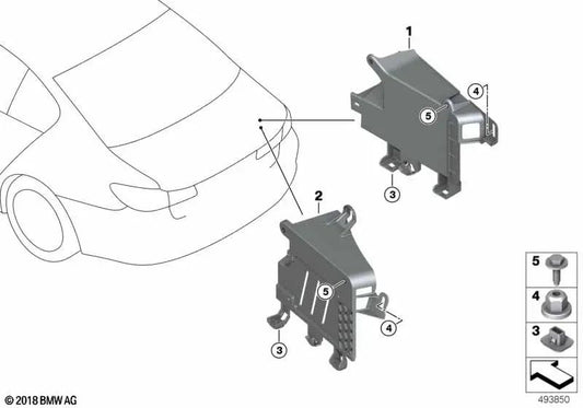 Power Control Unit PCU Bracket for BMW F90, G30, G31 (OEM 61429348202). Original BMW.