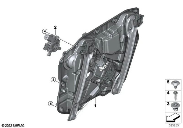 Soporte Puerta Delantera Izquierda para BMW X1 U11, U12 (OEM 51335A620E7). Original BMW