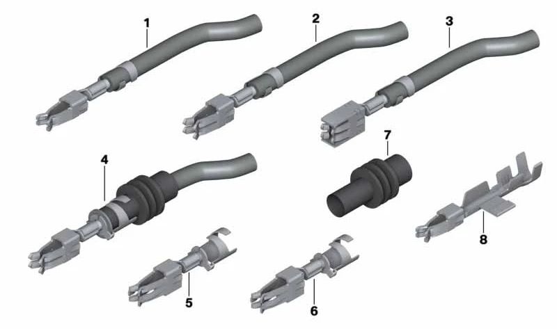 Conector de contacto de resorte doble OEM 61136937069 para BMW E81, E82, E87, E88, F20, F21, F52, E36, E46, E90, E91, E92, E93, F30, F31, F34, F35, G20, G21, G28, G80, G81, F32, G26, E39, F07, F10, F11, F18, F90, G30, G31, G38, G60, G61, G68, G90, F0