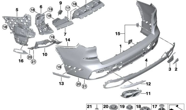 Tapa para anclaje de remolque pintada OEM 51128745745 para BMW G07. Original BMW.