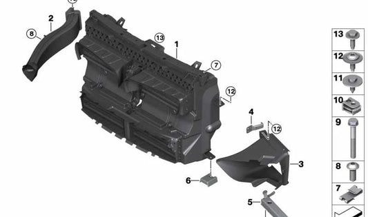 Air duct for BMW F45, F46 (OEM 51748058552). Original BMW.