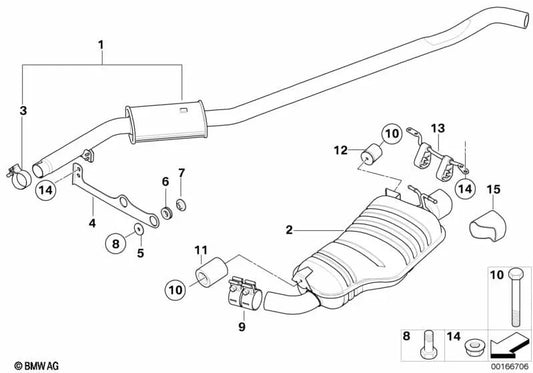 Hülse para BMW E83N (OEM 18203450930). Original BMW