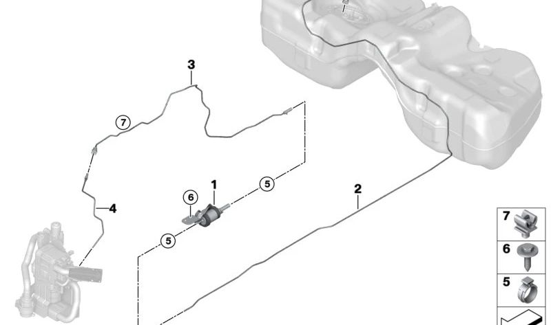 Clip de sujeción OEM 34306766380 para BMW (Modelos compatibles: E81, E82, E87, E88, F20, F21, F22, F23, F87, E90, E91, E92, E93, F30, F31, F34, F80, G20, G21, G80, F32, F33, F36, F82, F83, G22, G23, G26, G82, G83, F07, F10, F11, F18, G30, G31, F06,