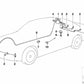 Alpinweißer Ultraschallsensor für BMW 5er E39, E60, E61, 6er E63, E64, Z4 E85, E86 (OEM 66206989103). Original BMW.