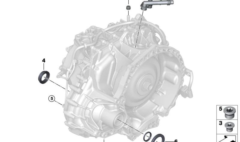 Tapón de llenado de aceite para BMW F70, U06, U11, U12, U10, MINI F65, F66, U25 (OEM 28005A7A379). Original BMW