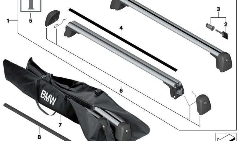 Listón de revestimiento para BMW F40, F44, G42, G87, U06, G20, G21, G80, G81, G22, G26, G82, G15, G16, I20, U11, U12, F39, F97, G01, G08, G02, G05, G18, G06, G07 (OEM 82792458590). Original BMW.