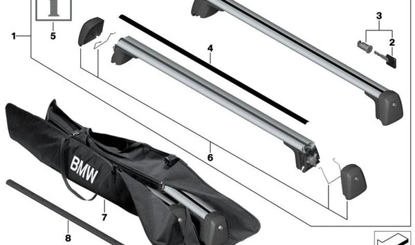 Listón de revestimiento para BMW F40, F44, G42, G87, U06, G20, G21, G80, G81, G22, G26, G82, G15, G16, I20, U11, U12, F39, F97, G01, G08, G02, G05, G18, G06, G07 (OEM 82792458590). Original BMW.