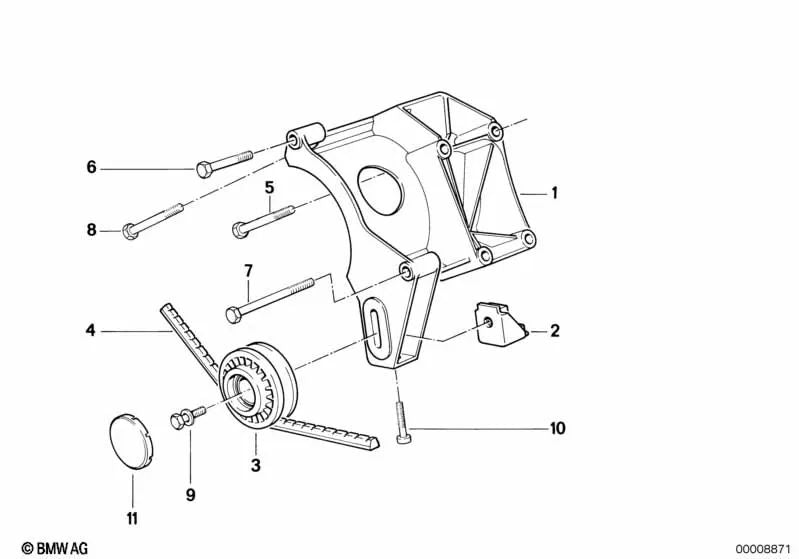 Tornillo de cabeza hexagonal para BMW E30, E36, E46, E12, E34, E39, E24, E32, E38, E31, E53 (OEM 07119912517). Original BMW