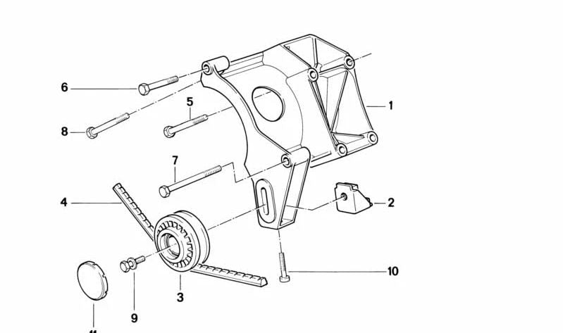 Correa trapezoidal para BMW Serie 3 E30 (OEM 64551734669). Original BMW