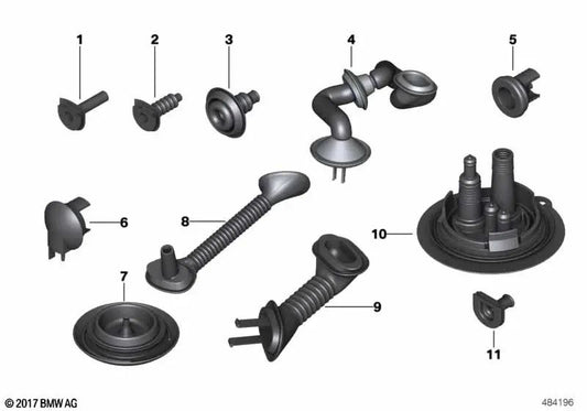 Tuelle para BMW Serie 3 E46 (OEM 61131714077). Original BMW