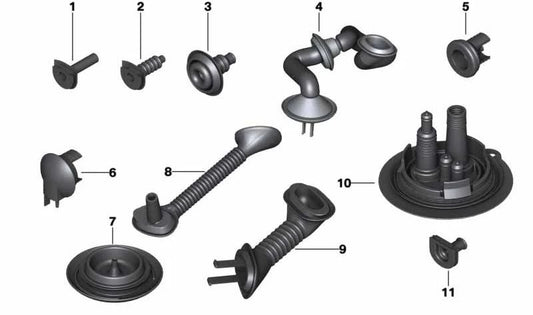 Corridors de câblage OEM 61138367974 pour BMW E90, E91, E92, E39, E60, E61, E63, E64, F12, F13, E38, E53. BMW d'origine.