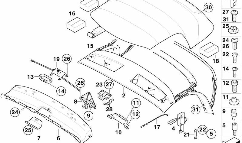 Cojinete principal izquierdo para BMW Z4 E85 (OEM 54317043887). Original BMW