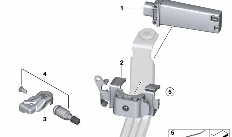 Módulo de control de presión de neumáticos (RDC) OEM 36106855180 para BMW F22, F30, F31, F34, F32, F33. Original BMW.