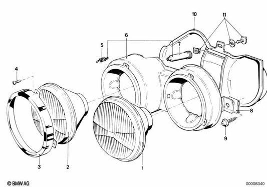 Traggestell derecho para BMW E24 (OEM 63121372348). Original BMW