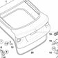 Assorbitore idraulico sinistro per gate posteriore OEM 51247201939 per BMW X6 (E71, E72). BMW originale.