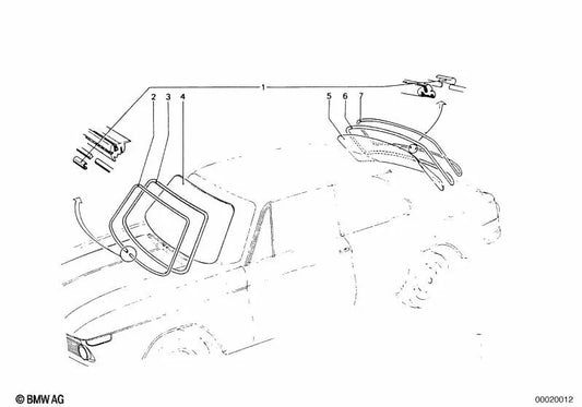 Sealing frame for BMW E46, F30, F80 (OEM 51311803137). Original BMW.