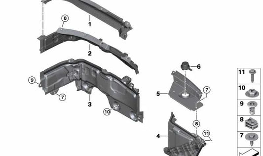 Batterieunterstützung OEM 51717473113 für BMW F40, F44. Original BMW.