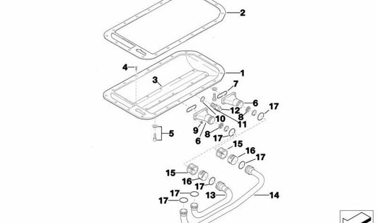 Adapter for various BMW models (OEM 11131415137). Genuine BMW