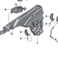 Depósito del sistema de lavado de parabrisas para BMW X3 F97, G01, G08, X4 F98, G02 (OEM 61667483866). Original BMW.