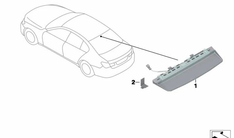 Tercera luz de freno para BMW F01, F02, F04 (OEM 63257182211). Original BMW