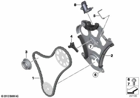 Piñón con disco de agarre para BMW Serie 1 E82, E88, F20, F21; Serie 2 F22, F23, F87; Serie 3 E90, E91, E92, E93, F30, F31, F34, F35, F80; Serie 4 F32, F33, F36, F82, F83; Serie 5 E60N, E61N, F07, F10, F11, F18; Serie 6 F06, F12, F13; Serie 7 F01, F02; X1