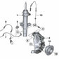 Schwenklager derecha para BMW F20, F20N, F21, F21N Serie 1 (OEM 31216792286). Original BMW