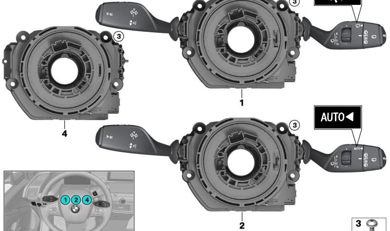 Steering Column Control Center for BMW I01, I01N (OEM 61316999511). Original BMW.