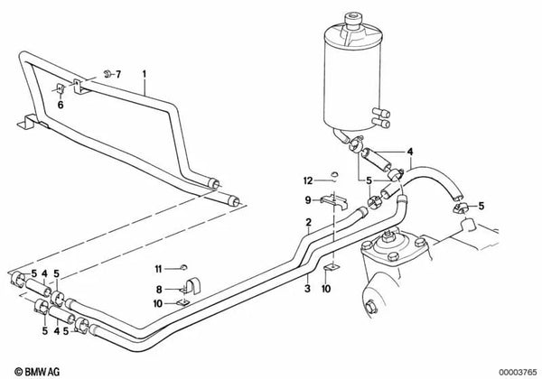 Abrazadera para BMW Serie 5 E28 (OEM 32411128905). Original BMW.