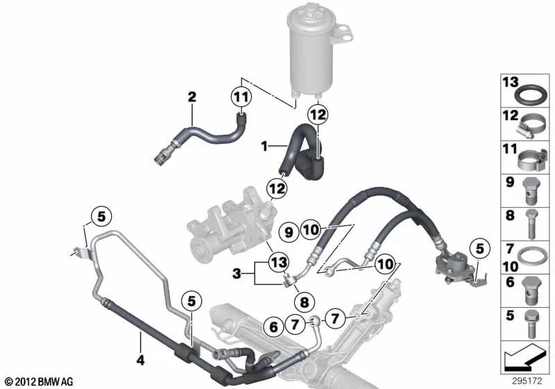 Rücklaufleitung für BMW X5 E70, E70N, X6 E71 (OEM 32416787042). Original BMW.